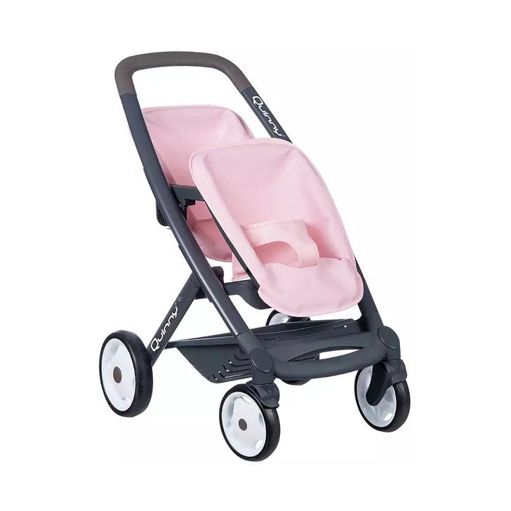 Carucior pentru papusi Smoby Maxi Cosy Quinny Twin roz