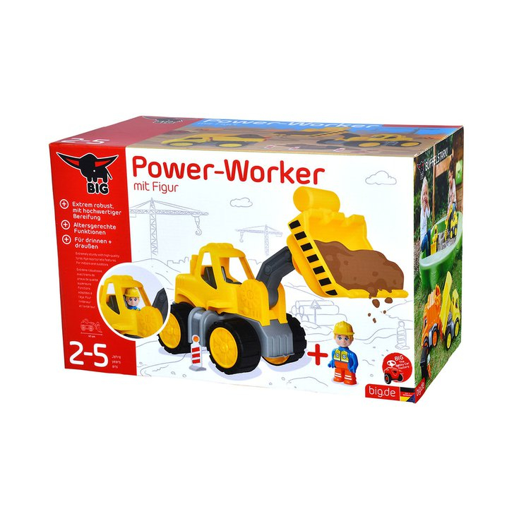 Buldozer Big Power Worker Wheel Loader cu figurina