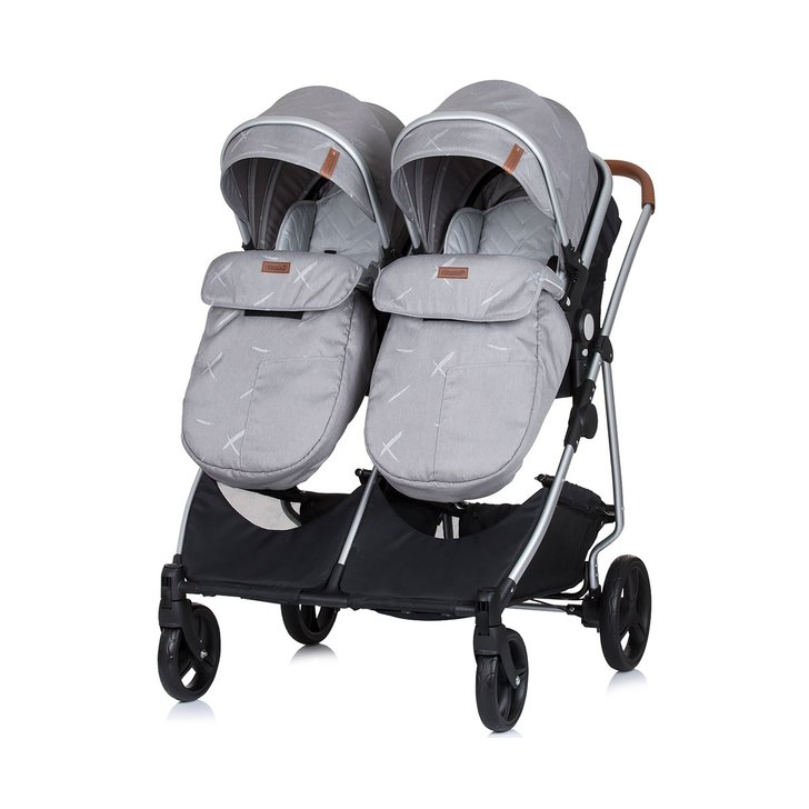 Carucior gemeni Chipolino Duo Smart 2 in 1 anthracite