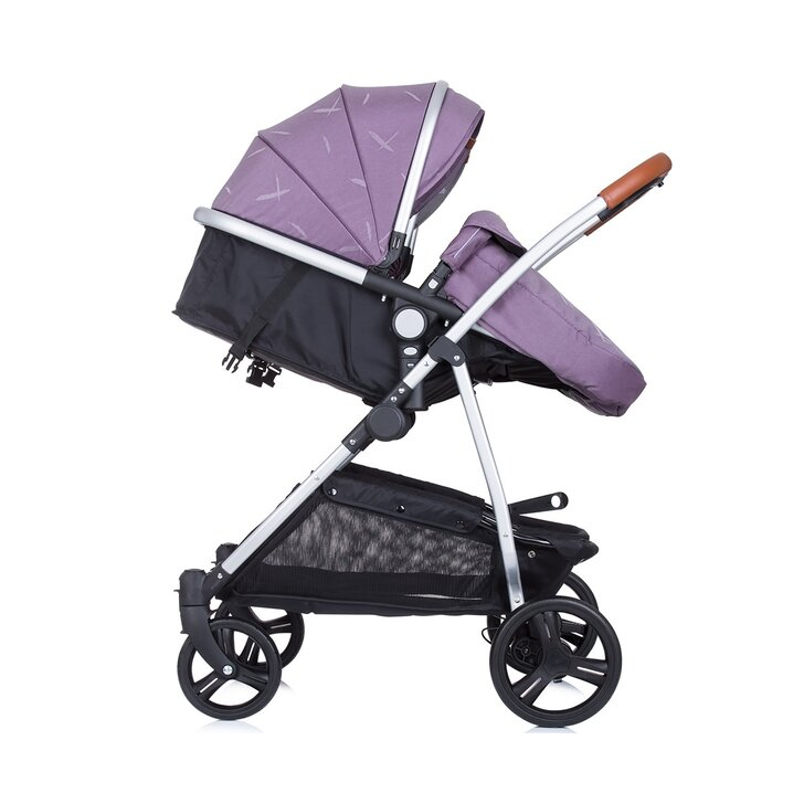 Carucior gemeni Chipolino Duo Smart 2 in 1 anthracite lilac