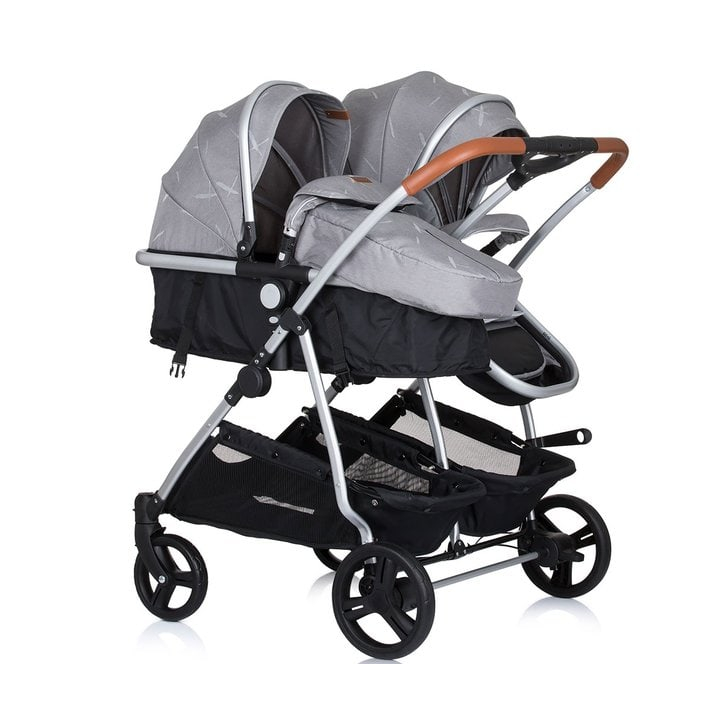 Carucior gemeni Chipolino Duo Smart 2 in 1 anthracite