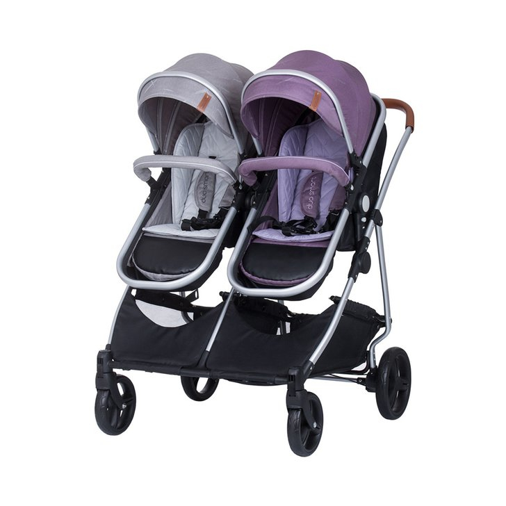 Carucior gemeni Chipolino Duo Smart 2 in 1 anthracite lilac