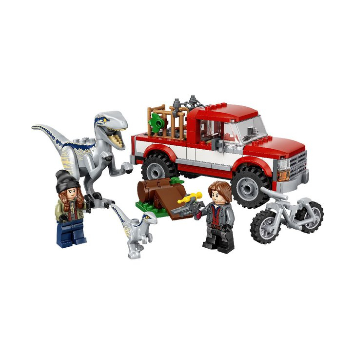 Set de construit - Lego Jurassic World Capturarea Dino Velociraptorilor Blue si Beta 76946