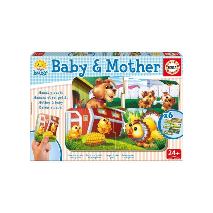 Set 6 Puzzle Baby & Mother 2 piese