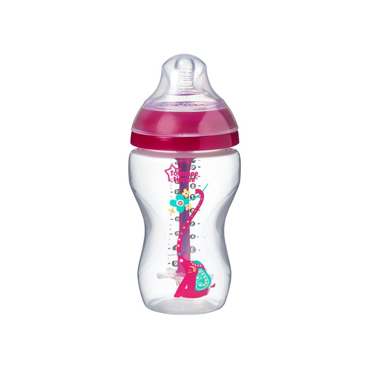 Biberon Advanced cu Sistem de Ventilatie, Tommee Tippee, 340 ml, fete, 1 buc