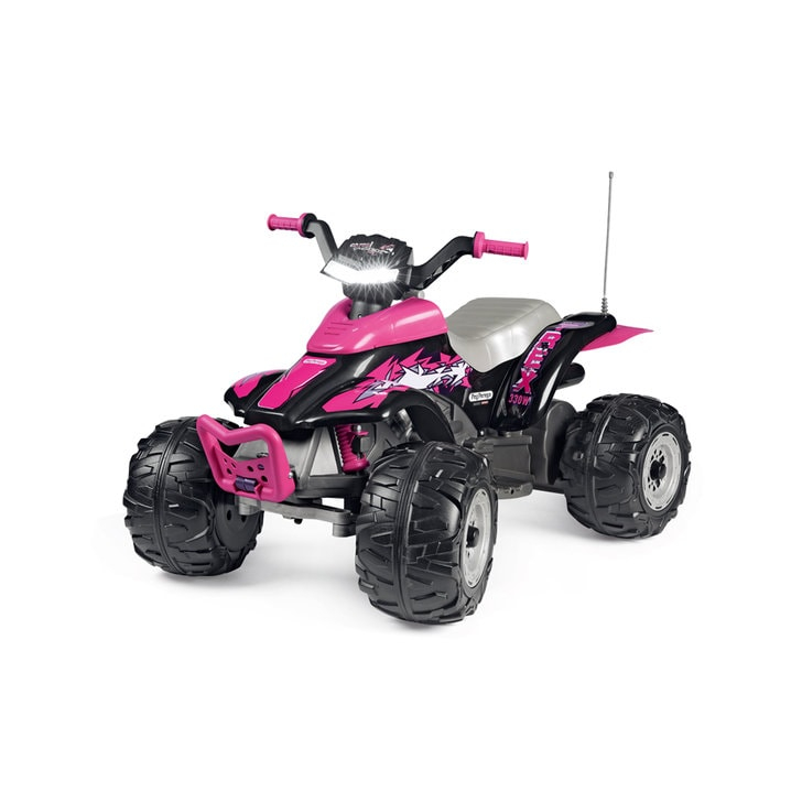 ATV Peg Perego Corral T-Rex, 330W, 12V, 3 ani +, Roz/ Negru