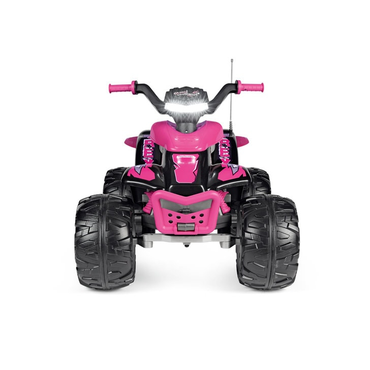 ATV Peg Perego Corral T-Rex, 330W, 12V, 3 ani +, Roz/ Negru