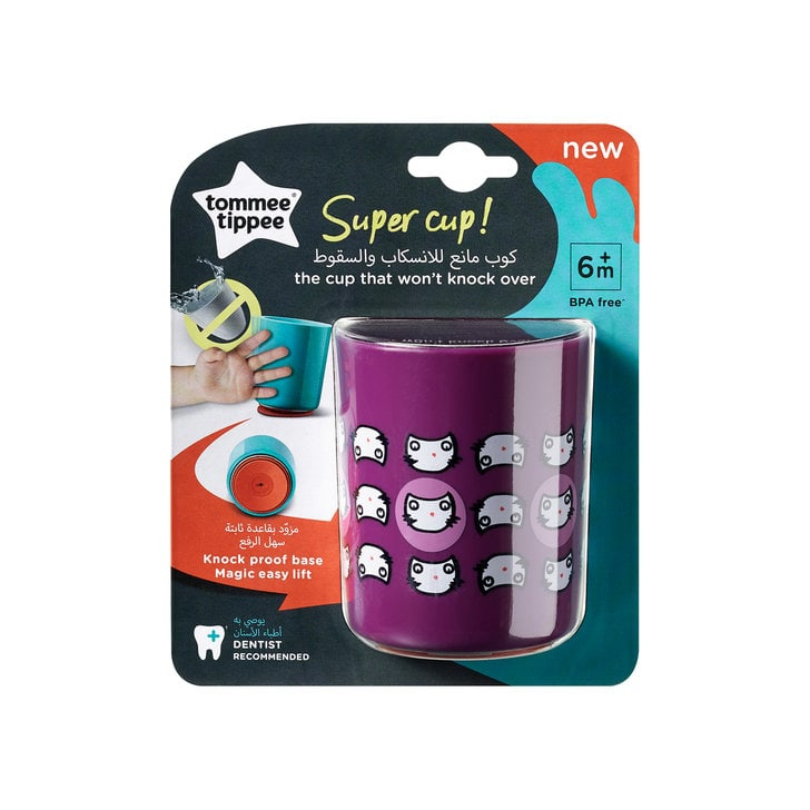 Cana No Knock Small, Tommee Tippee, 190 ml, Pisicute Mov