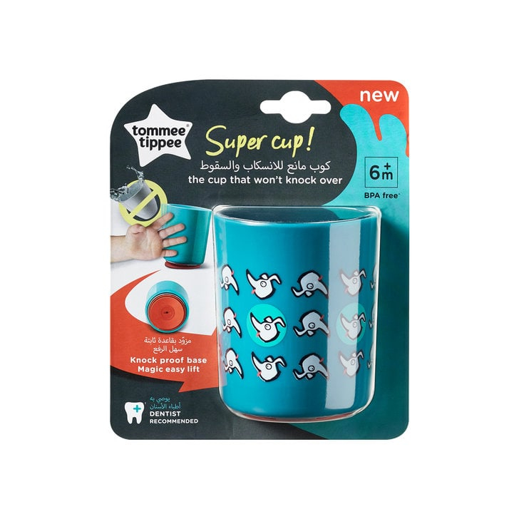 Cana No Knock Small, Tommee Tippee, 190 ml, Catelusi Verzi