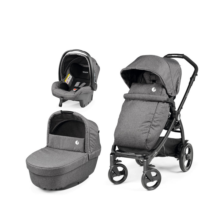 Carucior 3 in 1 Peg Perego Book 51 Titania Primoviaggio SL, 0-22 kg, Futura Quartz, Gri