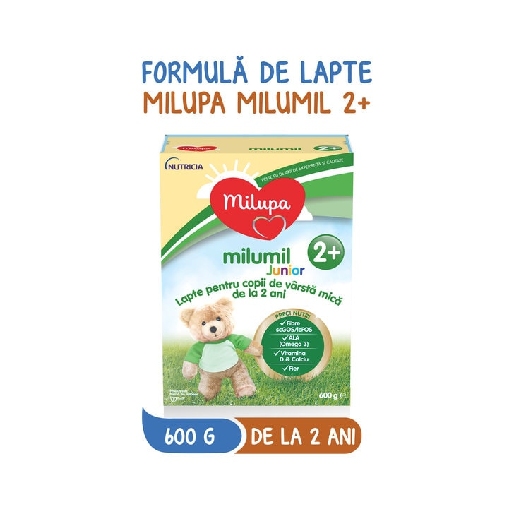 Lapte praf Milupa Milumil Junior 2+, 600g, 2ani+
