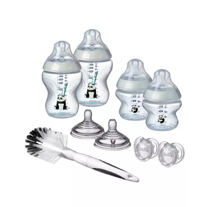 Kit biberoane nou-nascut Tommee Tippee Closer to Nature, 0 luni +, Ursuleti Panda
