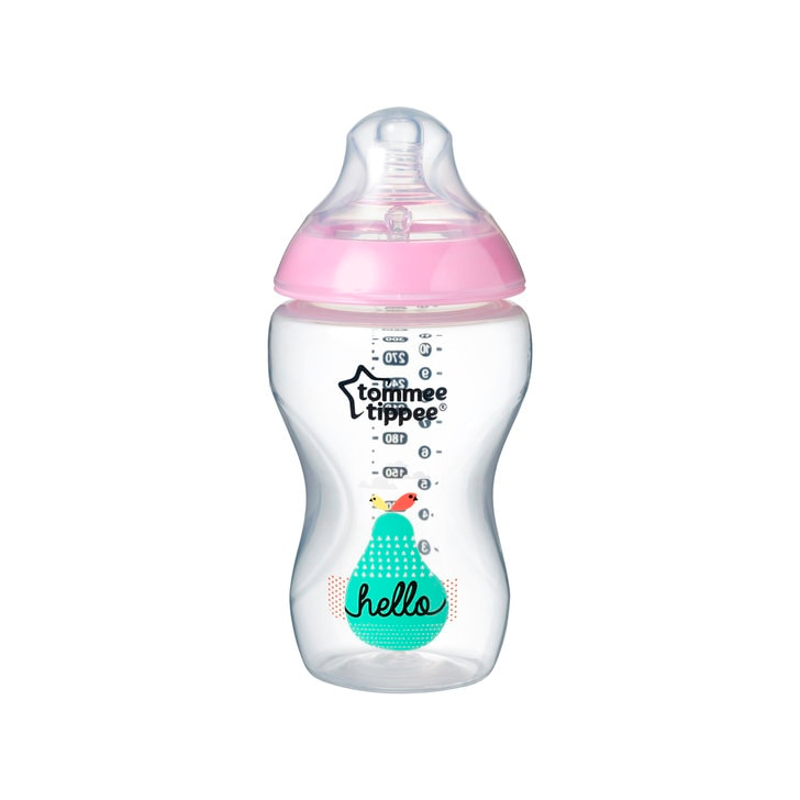 Biberon decorat 340ml, Fete, Hello, 1 buc, Tommee Tippee