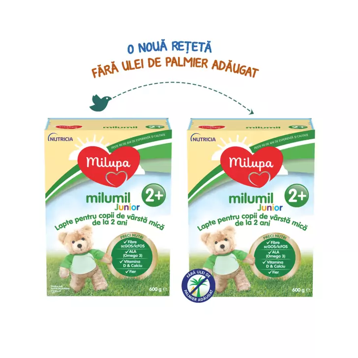 Lapte praf Milupa Milumil Junior 2+, 600g, 2ani+