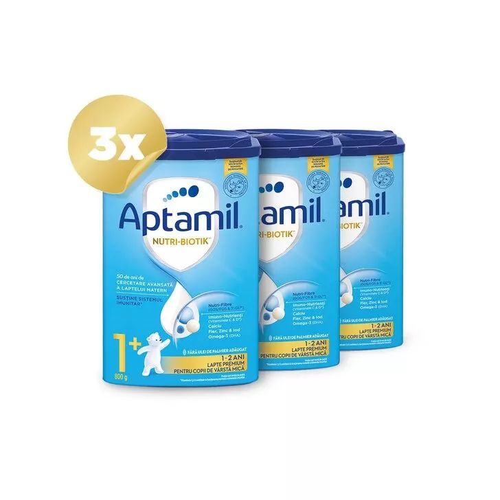 Trio Pack Lapte praf Nutricia Aptamil Junior 1+, 800g