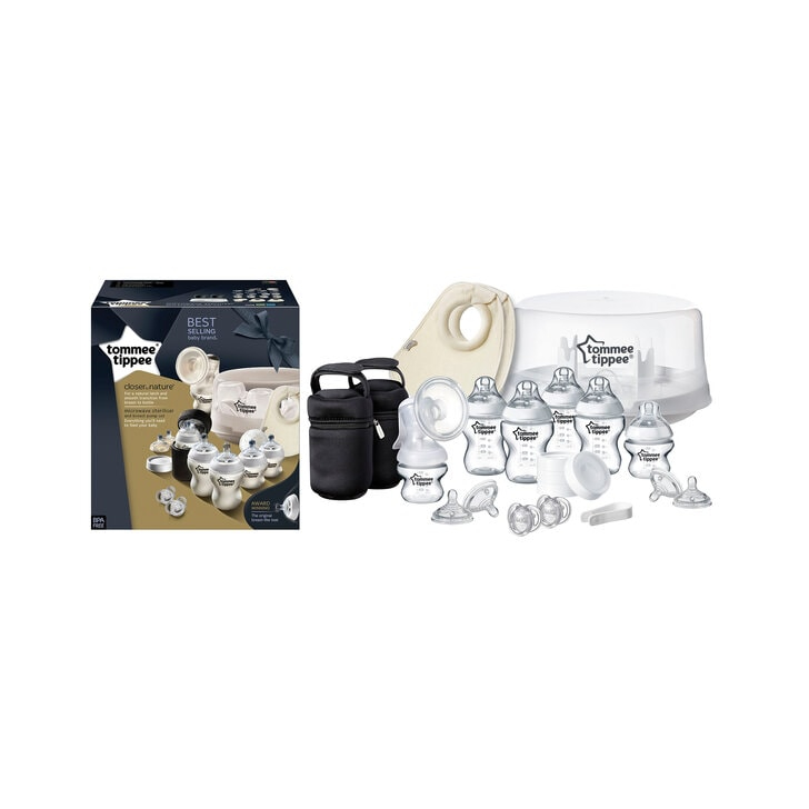 Set sterilizator pentru microunde si pompa de san manuala, Tommee Tippee