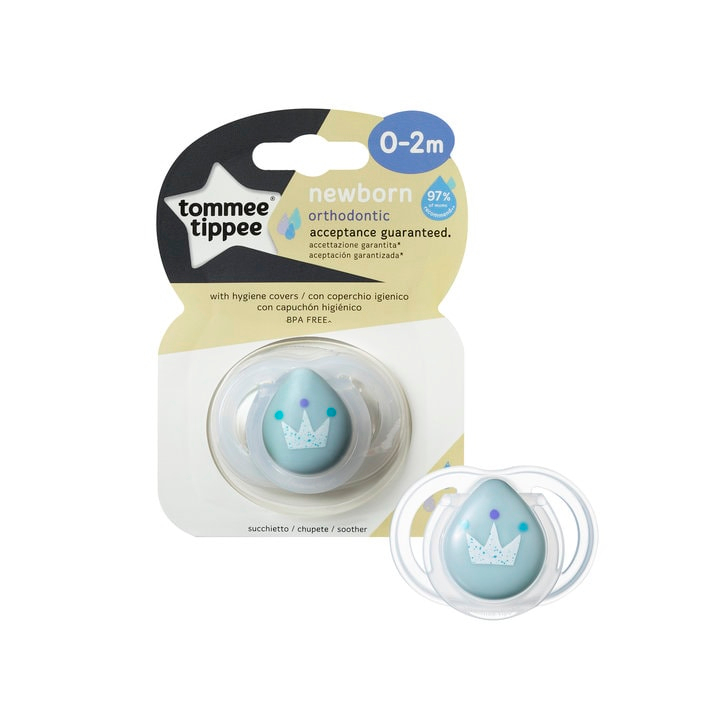 Suzeta ortodontica Newborn, Tommee Tippee, 0-2 luni, baieti, 1 buc