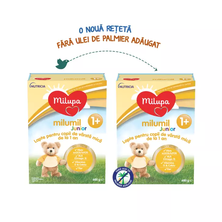 Lapte praf Milupa Milumil Junior 1+, 600g, 12luni+