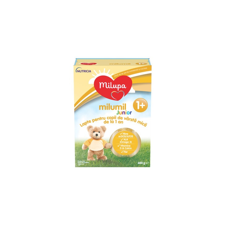 Lapte praf Milupa Milumil Junior 1+, 600g, 12luni+