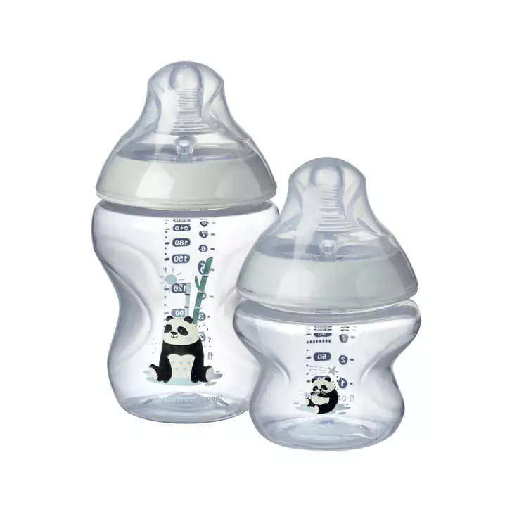 Kit biberoane nou-nascut Tommee Tippee Closer to Nature, 0 luni +, Ursuleti Panda