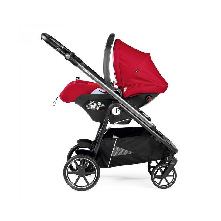 Carucior 3 in 1 Peg Perego Veloce, Lounge,  0 - 22 kg, Red Shine, Rosu