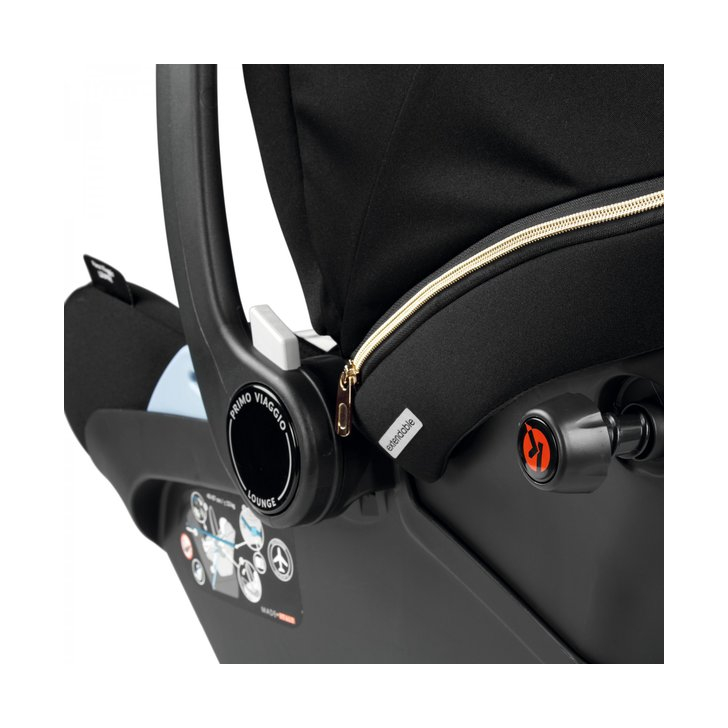 Carucior 3 in 1 Peg Perego Veloce, Lounge, 0 - 22 kg, Graphic Gold, Negru / Bej