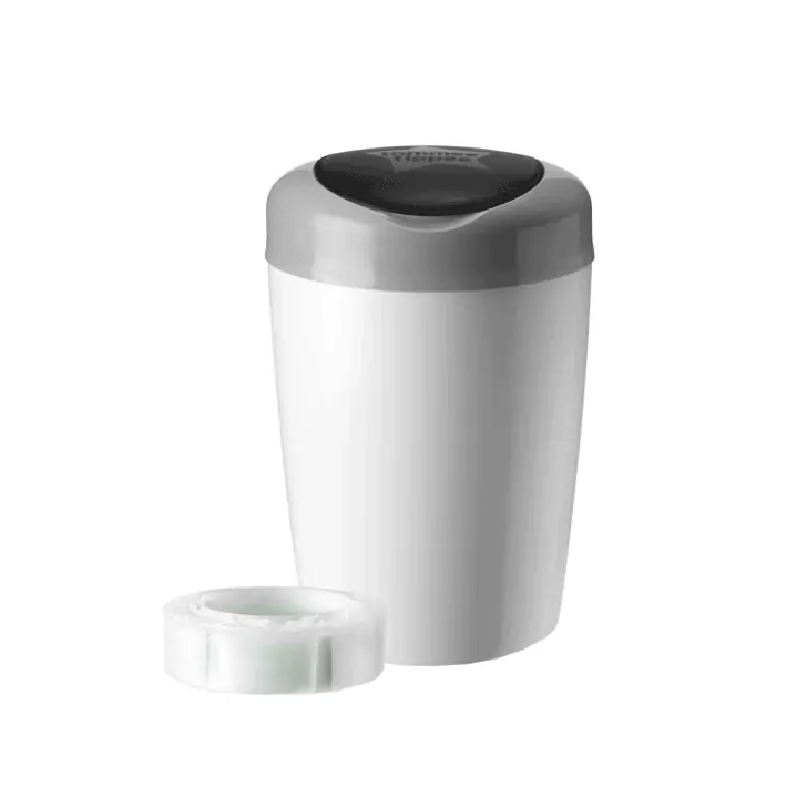 Cos pentru scutece Tommee Tippee Sangenic Simplee Reciclabil, Alb / Gri