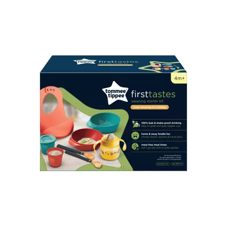 Kit pentru diversificare hrana Tommee Tippee cu tehnologie BACSHIELD™ , 4 luni +