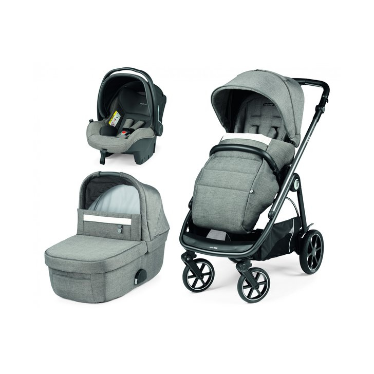 Carucior 3 in 1 Peg Perego Veloce, Primoviaggio SL,  0 - 22 kg, City Grey, Gri / Alb