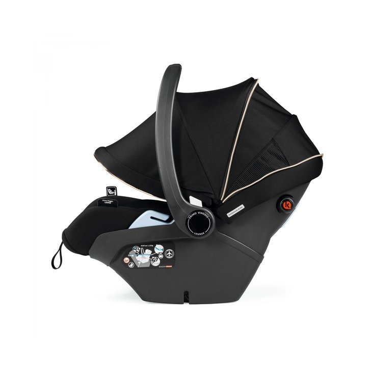 Carucior 3 in 1 Peg Perego Veloce, Lounge, 0 - 22 kg, Graphic Gold, Negru / Bej