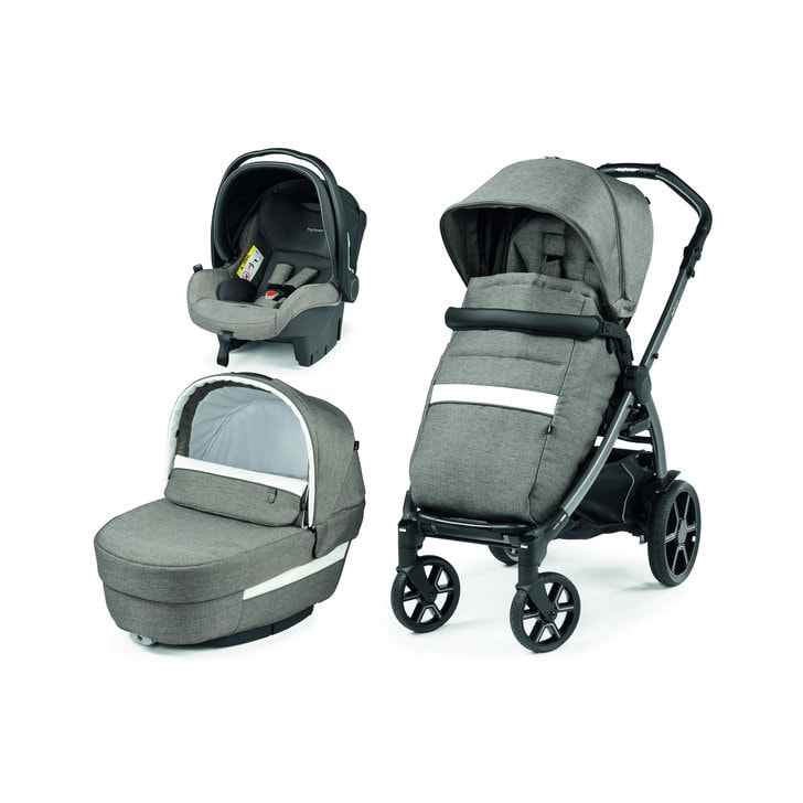 Carucior 3 in 1 Peg Perego Book, Primoviaggio SL, 0 - 22 kg, City Grey, Gri / Alb *