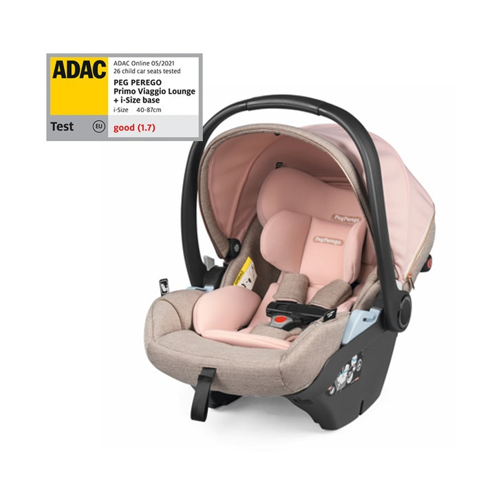 Carucior 3 in 1 Peg Perego Veloce, Lounge, 0 - 22 kg, Mon Amour, Bej / Roz