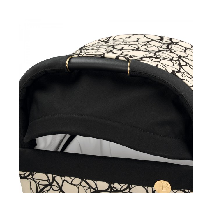 Carucior 3 in 1 Peg Perego Veloce, Primoviaggio SL, 0 - 22 kg, Graphic Gold, Negru / Bej
