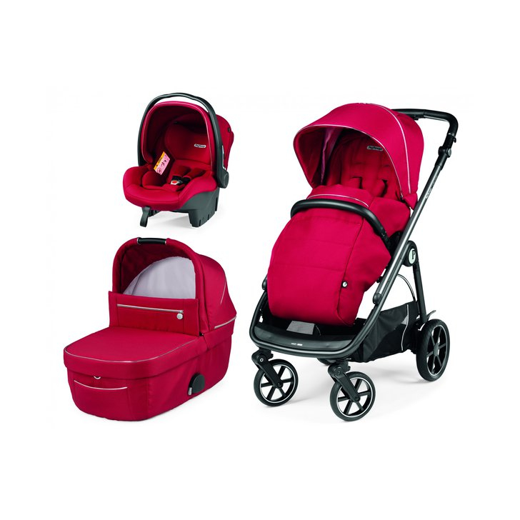 Carucior 3 in 1 Peg Perego Veloce, Primoviaggio SL, 0 - 22 kg, Red Shine, Rosu