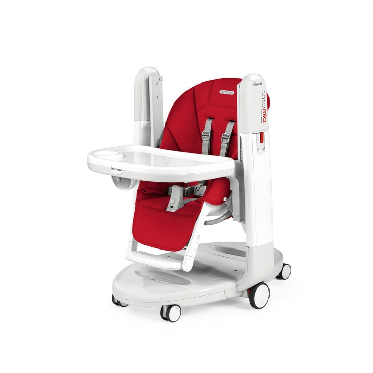 Scaun de masa 3 in 1 Peg Perego Tatamia Follow Me, 0-15 Kg, Fragola, Visiniu