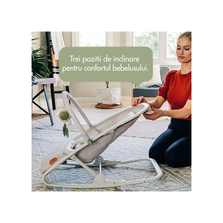 Balansoar si sezlong 2 in 1 Tiny Love Boho Chic, 0 luni +, Bej
