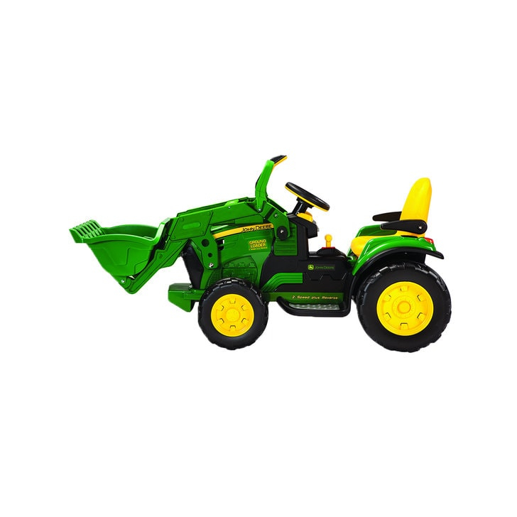 Tractor electric Peg Perego JD Ground Loader, 12V, 3 ani +, Verde / Galben