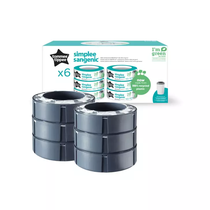 Set 6 rezerve pentru cos scutece Tommee Tippee Simplee, Reciclabile