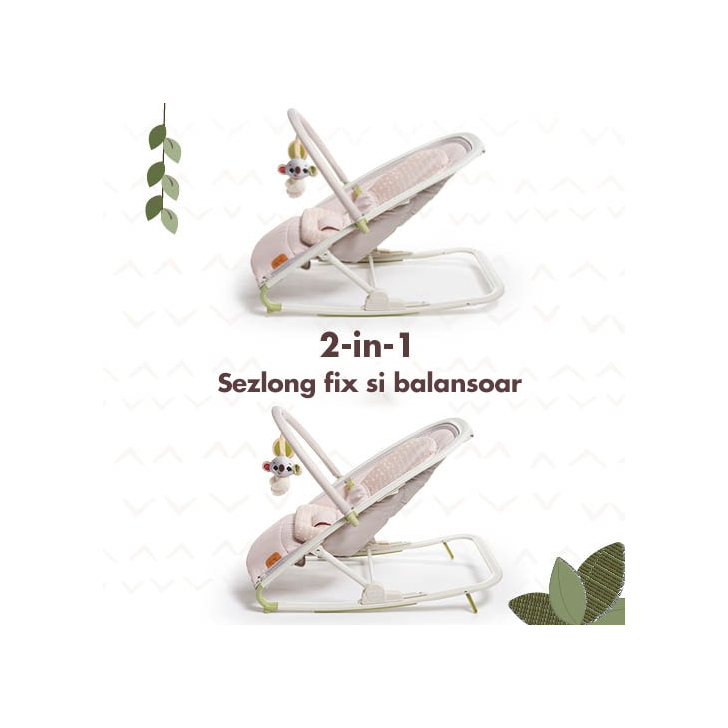 Balansoar si sezlong 2 in 1 Tiny Love Boho Chic, 0 luni +, Bej