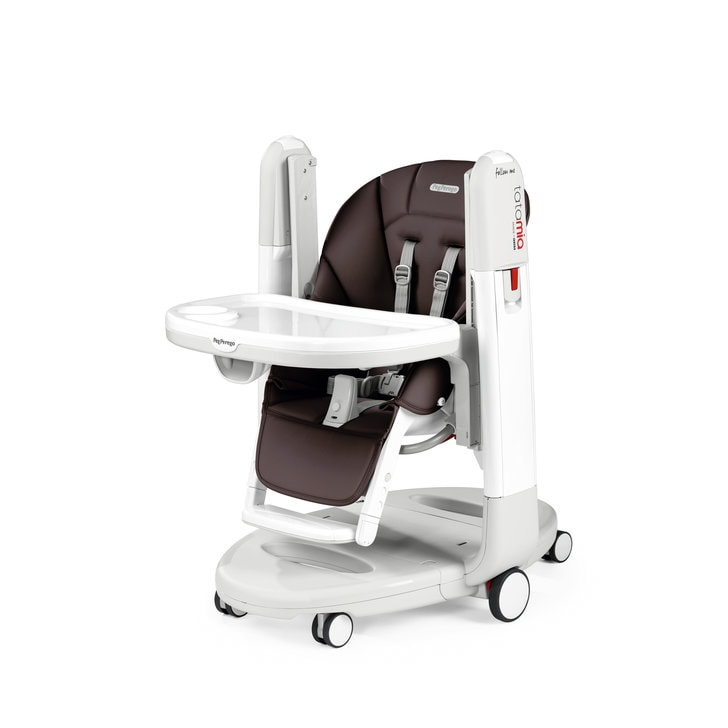 Scaun de masa 3 in 1 Peg Perego Tatamia Follow Me, 0-15 Kg, Cacao, Maro