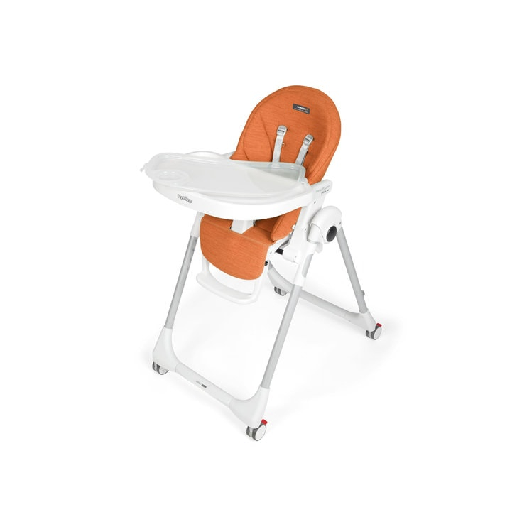 Scaun de masa 2 in 1 Peg Perego Prima Pappa Zero Follow Me, 0-15 Kg, Wonder Orange, Portocaliu