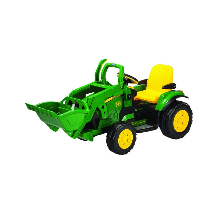 Tractor electric Peg Perego JD Ground Loader, 12V, 3 ani +, Verde / Galben