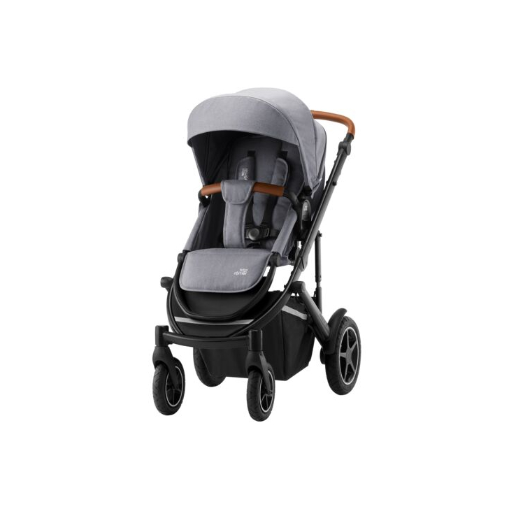 Carucior SMILE III - Frost Grey/Brown Handle