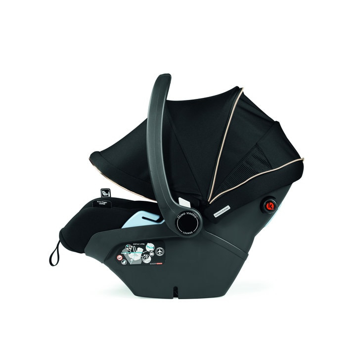 Carucior 3 in 1 Peg Perego Book, Lounge, 0 - 22 kg, Graphic Gold, Negru / Bej