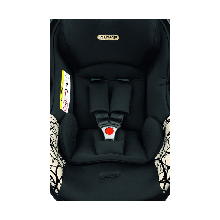 Carucior 3 in 1 Peg Perego Book, Primoviaggio SL, 0 - 22 kg, Graphic Gold, Negru / Bej