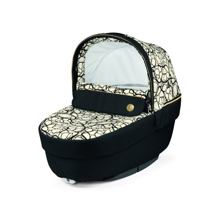 Carucior 3 in 1 Peg Perego Book, Primoviaggio SL, 0 - 22 kg, Graphic Gold, Negru / Bej