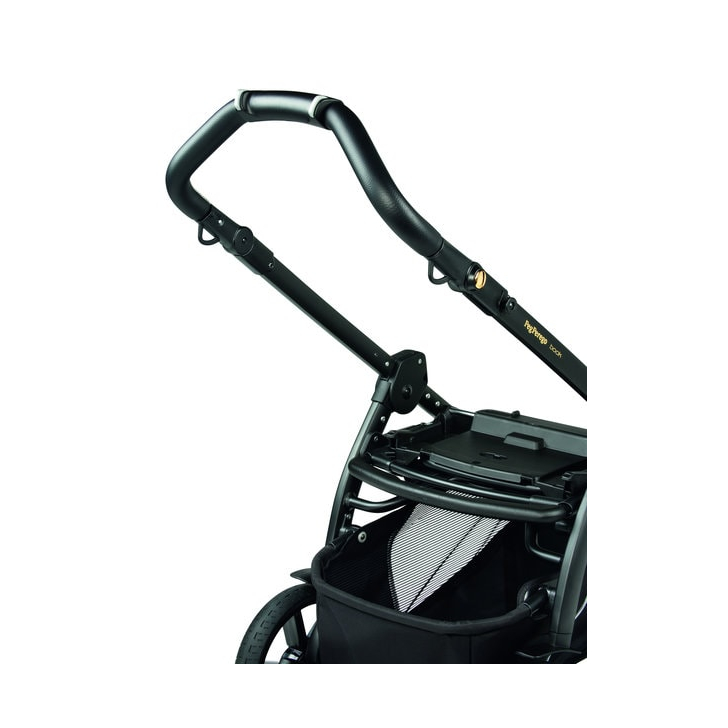 Carucior 3 in 1 Peg Perego Book, Primoviaggio SL, 0 - 22 kg, Graphic Gold, Negru / Bej