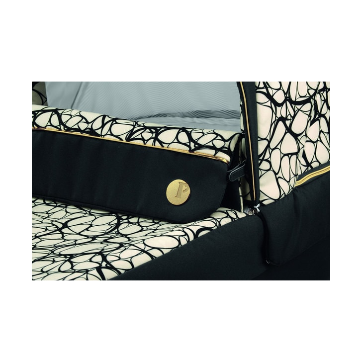 Carucior 3 in 1 Peg Perego Book, Lounge, 0 - 22 kg, Graphic Gold, Negru / Bej