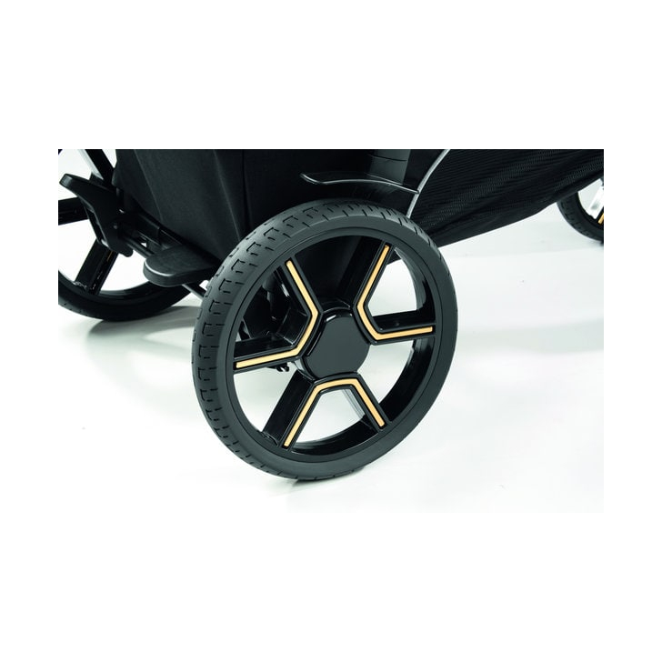 Carucior 3 in 1 Peg Perego Book, Lounge,  0 - 22 kg, Graphic Gold, Negru / Bej