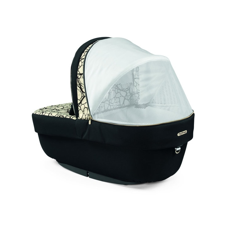 Carucior 3 in 1 Peg Perego Book, Primoviaggio SL, 0 - 22 kg, Graphic Gold, Negru / Bej